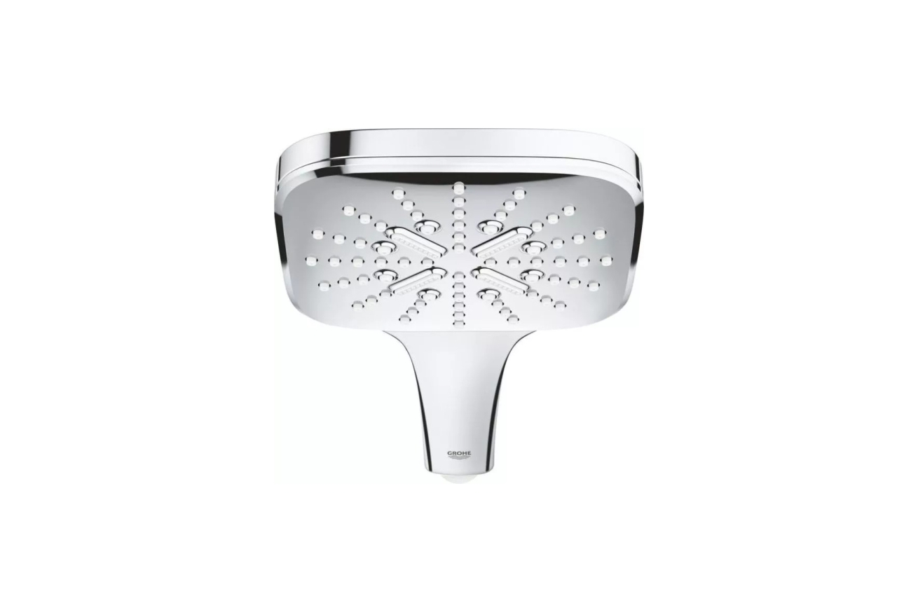 Душевой гарнитур GROHE Rainshower SmartActive 130 Cube с мыльницей, 3 режима струи, душевая штанга 900 мм, 9,5 л/мин, хром (26587000)