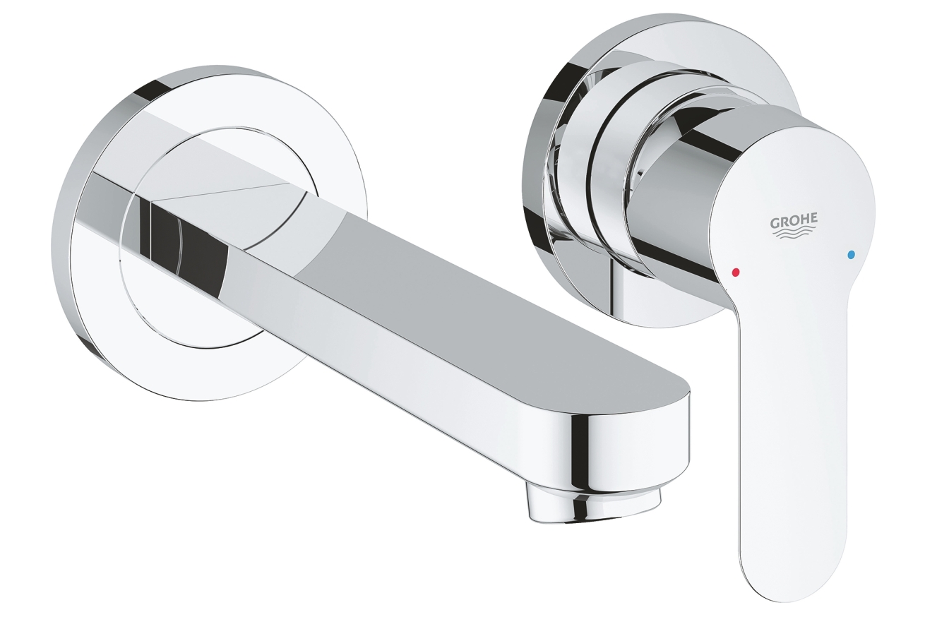 Смеситель для раковины GROHE BauEdge в комплекте с монтажной частью, хром (20474000)
