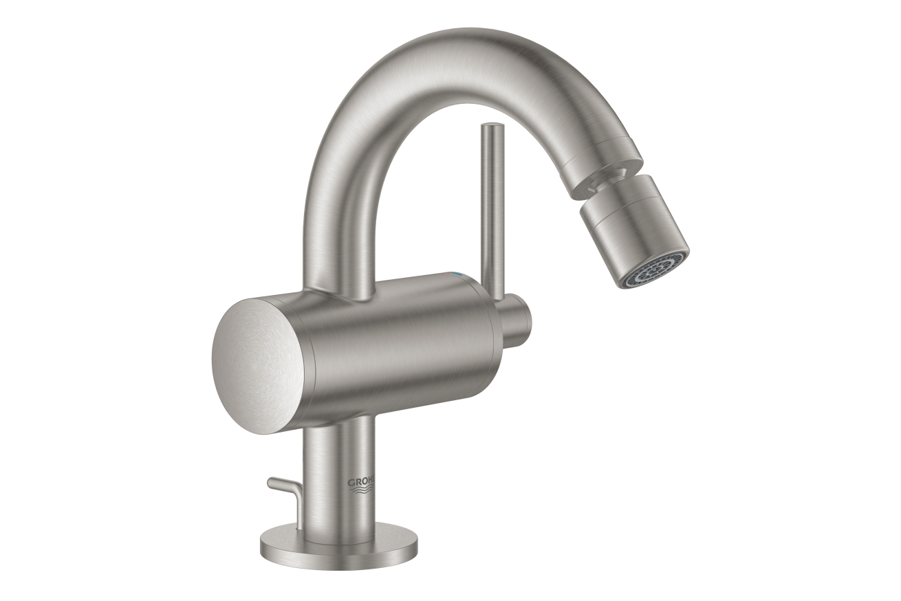 Смеситель для биде GROHE Atrio с донным клапаном, суперсталь (32108DC3)