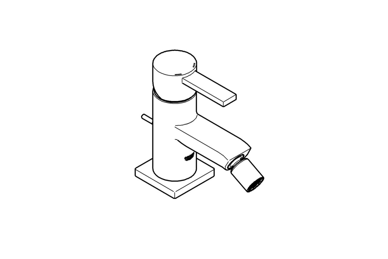 Смеситель для биде GROHE Allure с донным клапаном, хром (32147000)