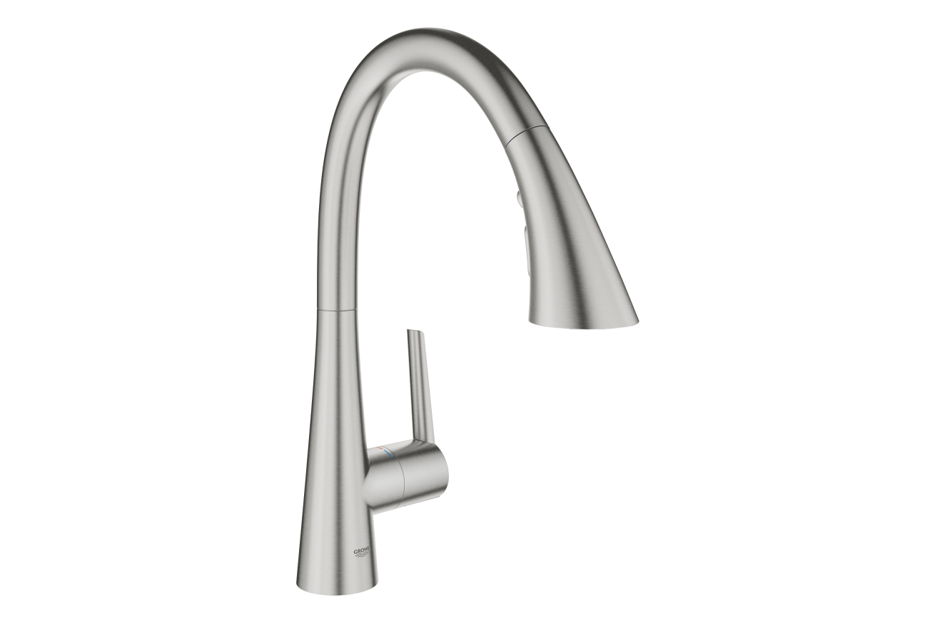 Смеситель для кухни GROHE Zedra с вытяжным душем 3jet, суперсталь (32294DC2)