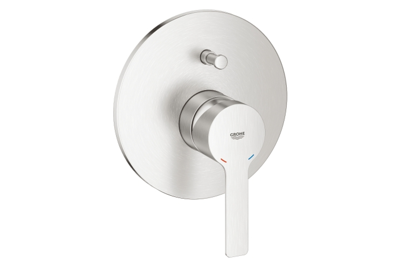 Внешняя часть смесителя для ванны GROHE Lineare New, суперсталь (19297DC1)