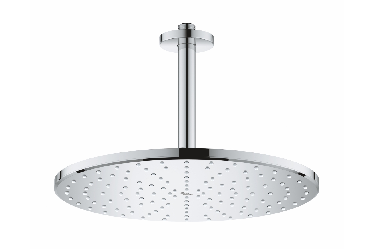 Верхний душ GROHE Rainshower 310 Mono с душевым кронштейном, 9,5 л/мин, 1 режим, 142 мм, хром (26559000)