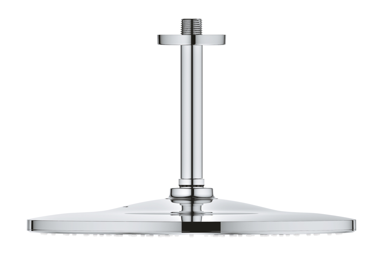 Верхний душ GROHE Rainshower 310 Mono с душевым кронштейном, 9,5 л/мин, 1 режим, 142 мм, хром (26559000)