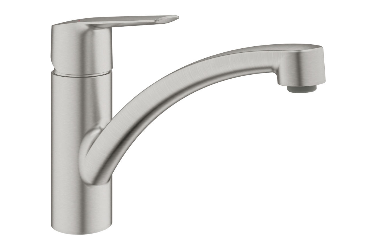 Смеситель для кухни GROHE Start с низким изливом, суперсталь (32441DC2)