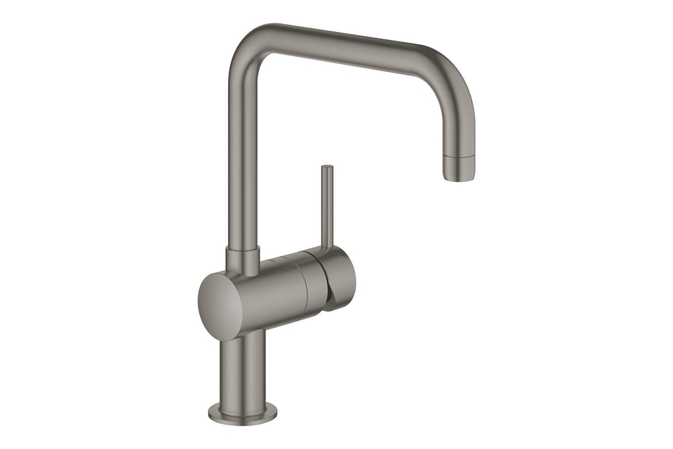 Смеситель для кухни GROHE Minta с поворотным U-изливом, темный графит матовый (32488AL0)