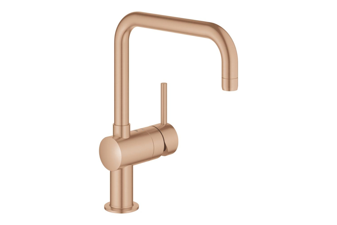 Смеситель для кухни GROHE Minta с поворотным U-изливом, теплый закат матовый (32488DL0)