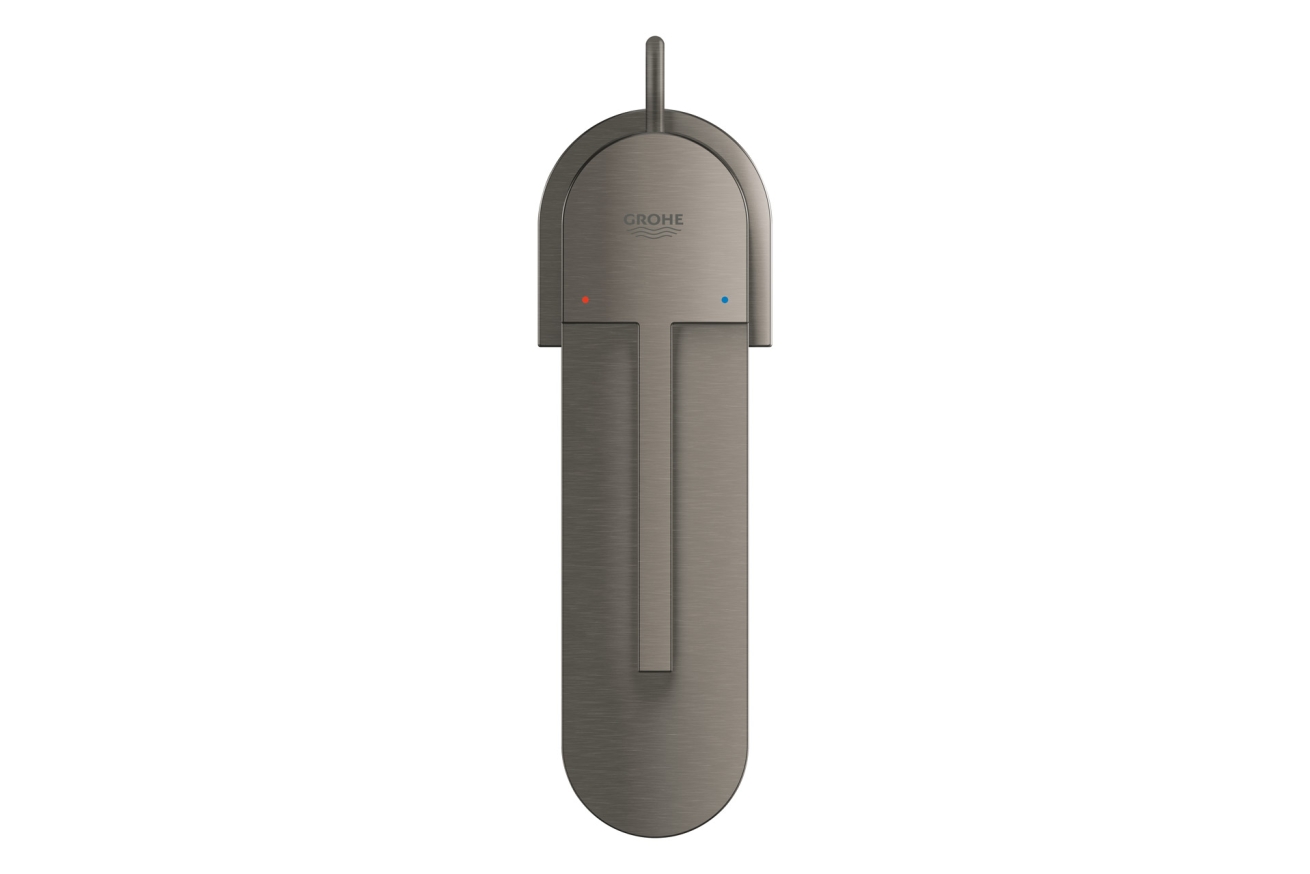 Смеситель для раковины GROHE Plus с донным клапаном, S-Size, темный графит матовый (32612AL3)