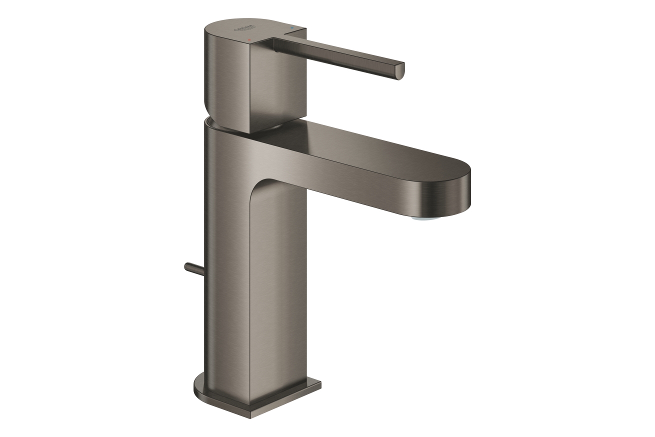 Смеситель для раковины GROHE Plus с донным клапаном, S-Size, темный графит матовый (32612AL3)