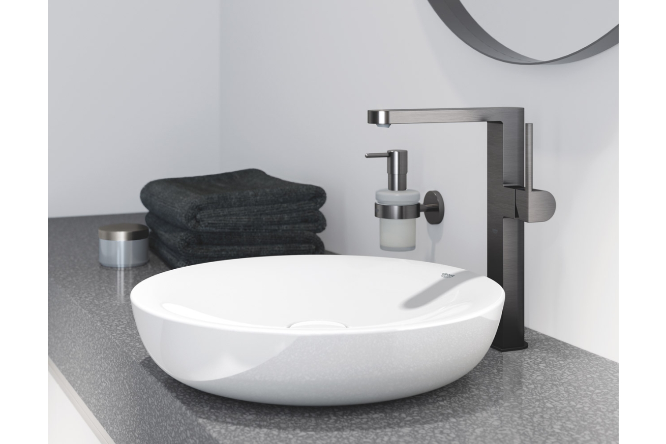 Смеситель для раковины GROHE Plus, XL-Size, гладкий корпус, темный графит матовый (32618AL3)