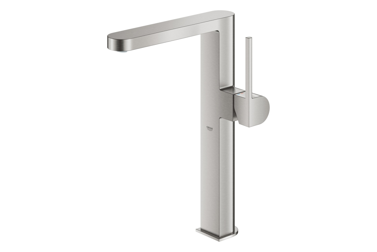 Смеситель для раковины GROHE Plus, XL-Size, гладкий корпус, суперсталь (32618DC3)