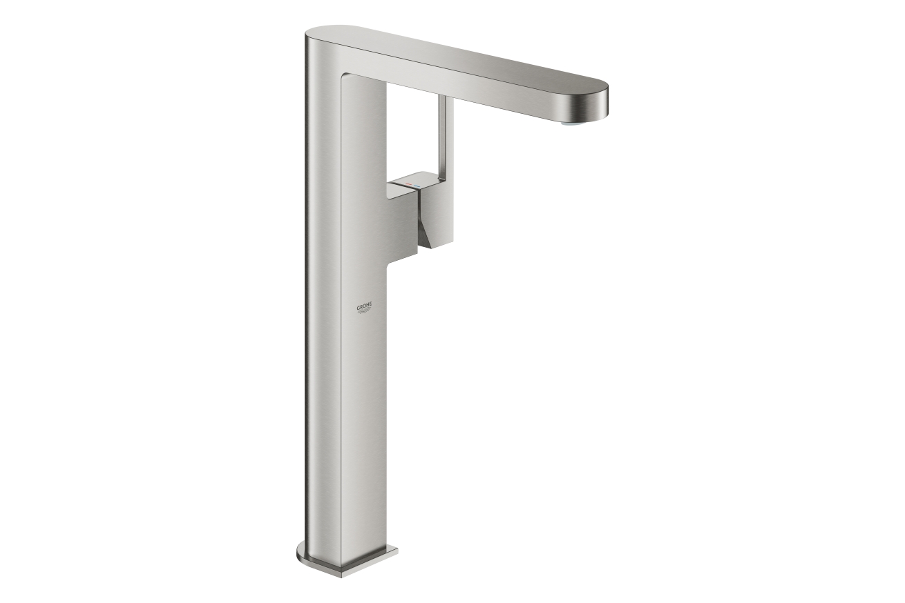 Смеситель для раковины GROHE Plus, XL-Size, гладкий корпус, суперсталь (32618DC3)