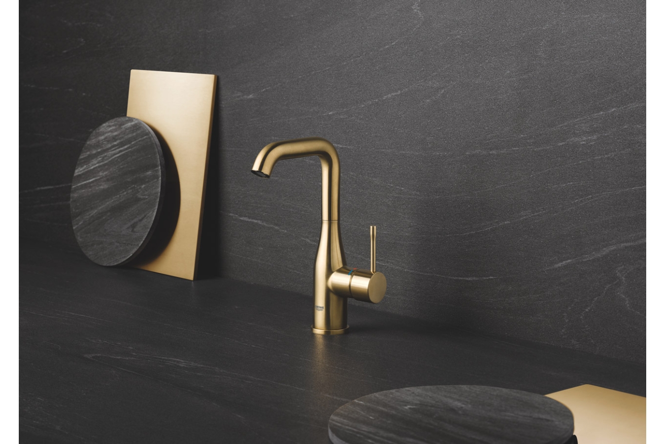 Смеситель для раковины GROHE Essence с донным клапаном, L-size, холодный рассвет матовый (32628GN1)