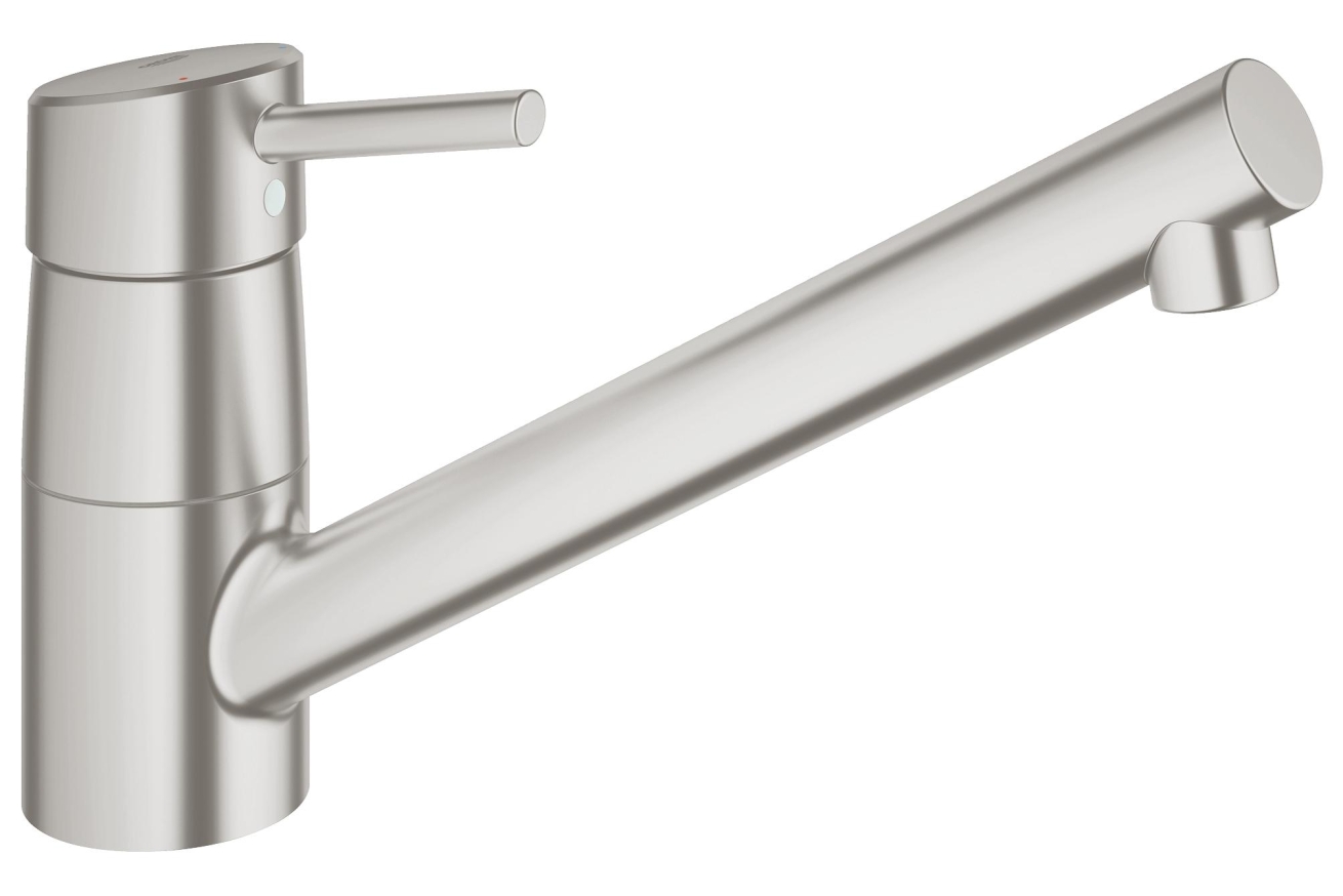 Смеситель для кухни GROHE Concetto c низким изливом, суперсталь (32659DC1)