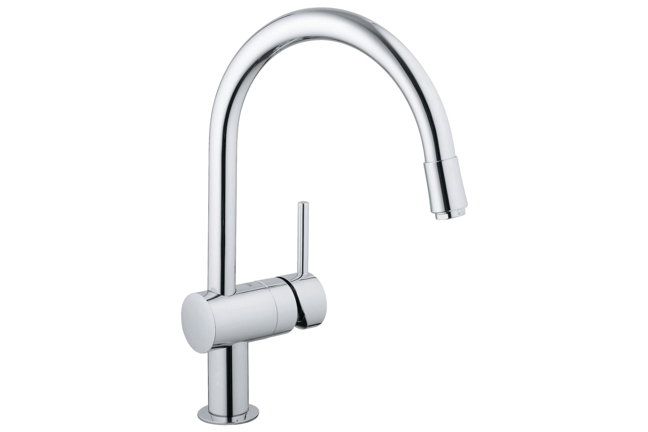 Смеситель для кухни GROHE Minta с вытяжным C-изливом и ограничением расхода воды, хром (3291800E)
