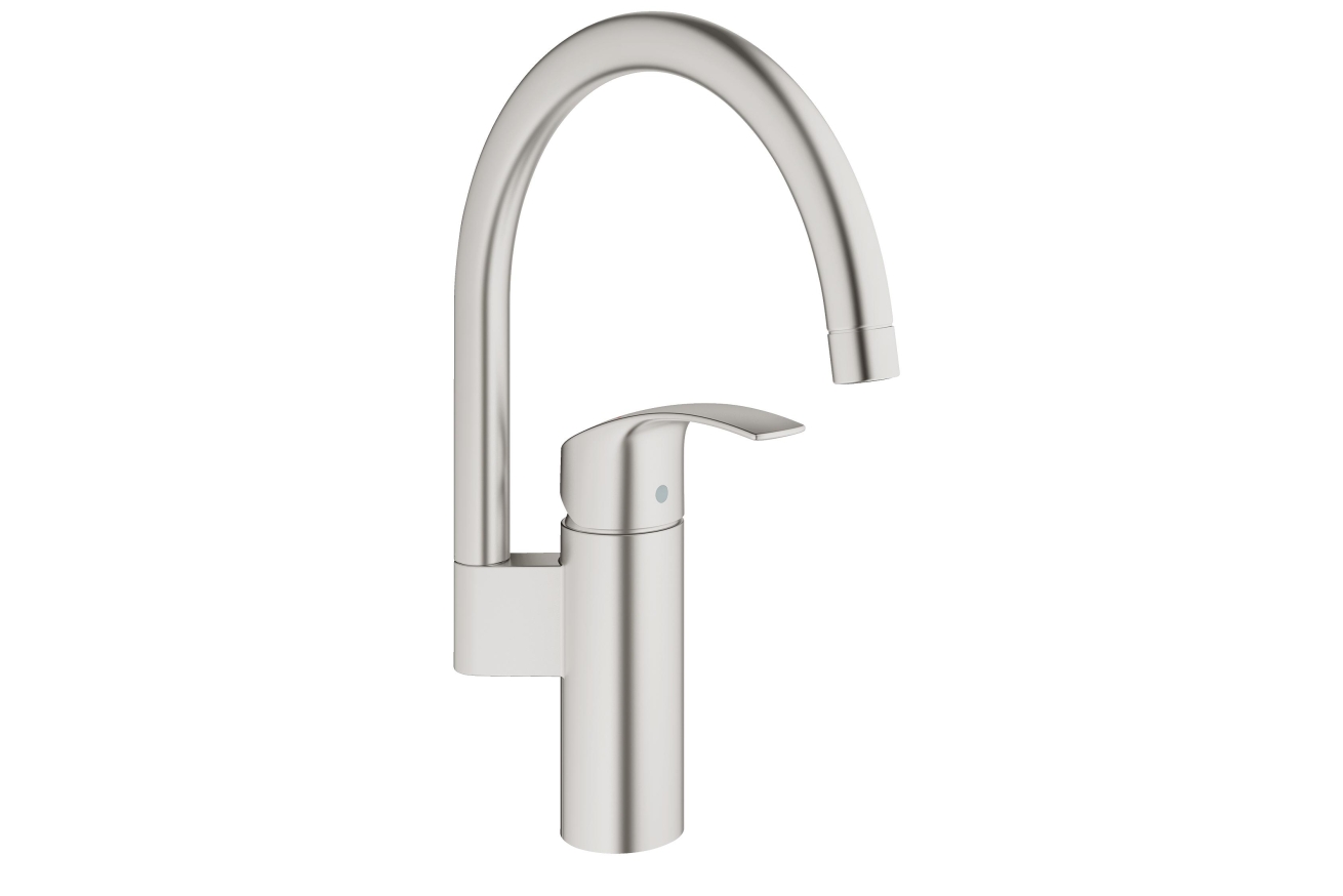 Смеситель для кухни GROHE Eurosmart c высоким изливом, суперсталь (33202DC2)
