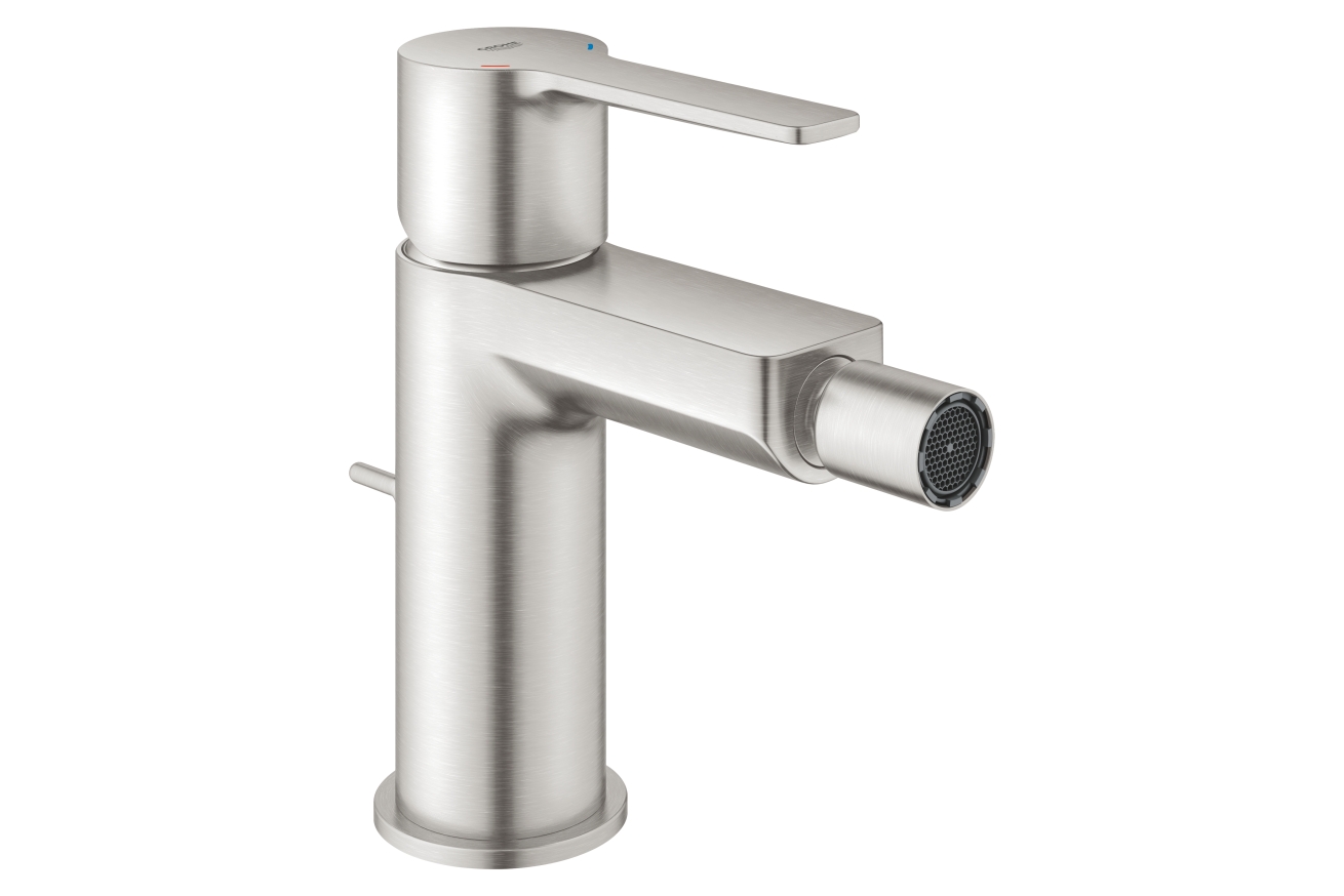 Смеситель для биде GROHE Lineare с донным клапаном, суперсталь (33848DC1)