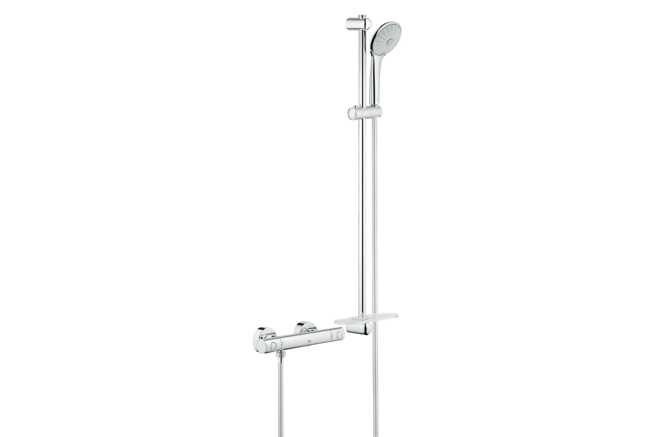 Термостат для душа GROHE Grohtherm 1000 Cosmopolitan M с душевым гарнитуром, хром (34321002)