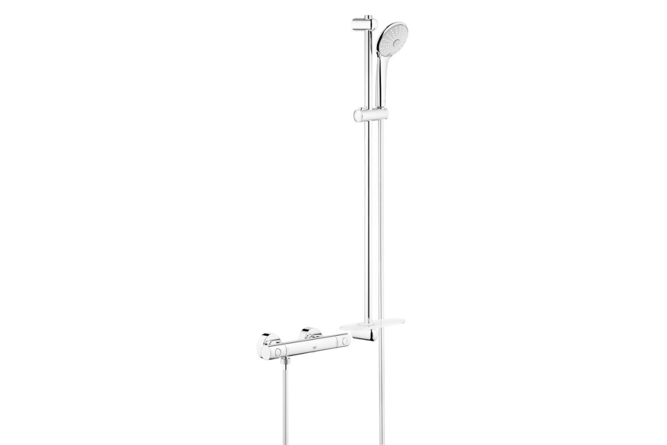 Термостат для душа GROHE Grohtherm 1000 Cosmopolitan M с душевым гарнитуром, хром (34321002)
