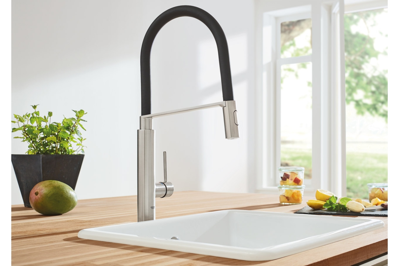 Смеситель для кухни GROHE Concetto профессиональный, суперсталь (31491DC0)