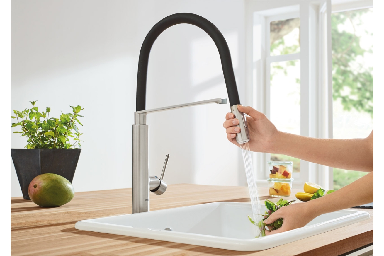 Смеситель для кухни GROHE Concetto профессиональный, суперсталь (31491DC0)