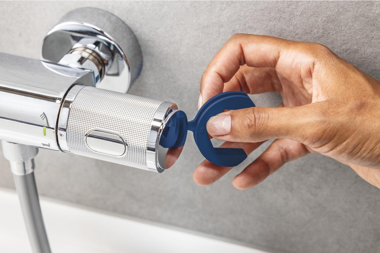 Термостат для душа GROHE Precision Start внешнего монтажа, матовый черный (345942430)