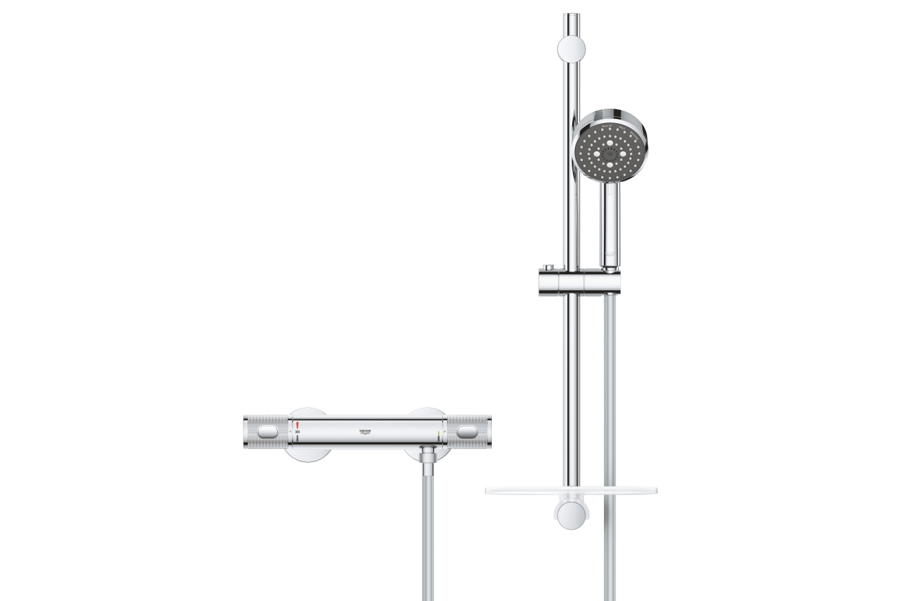 Термостат для душа GROHE Precision Feel QuickFix с душевым гарнитуром, хром (34791000)