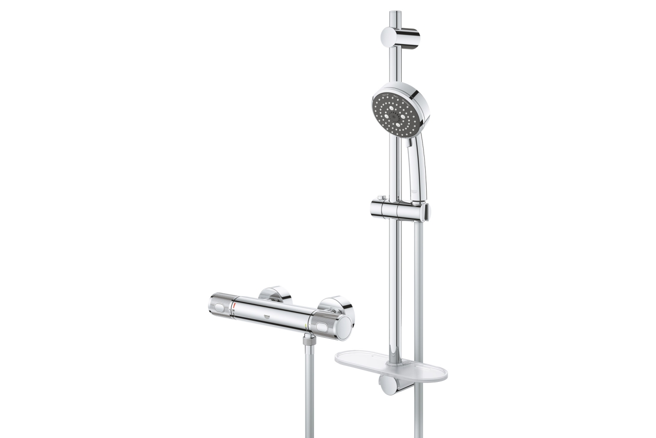 Термостат для душа GROHE Precision Feel QuickFix с душевым гарнитуром, хром (34791000)