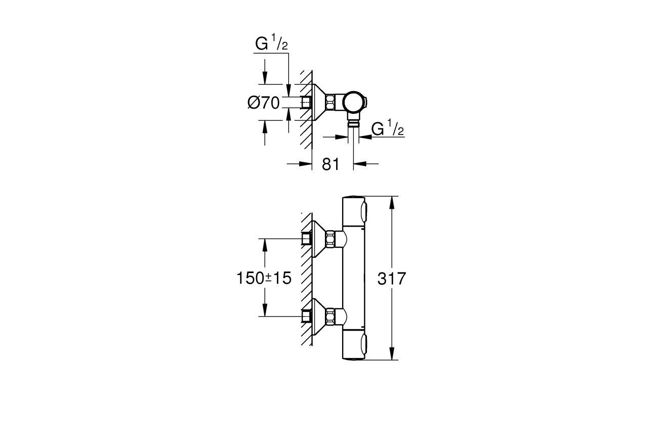 Термостат для душа GROHE Precision Flow QuickFix, хром (34840000)