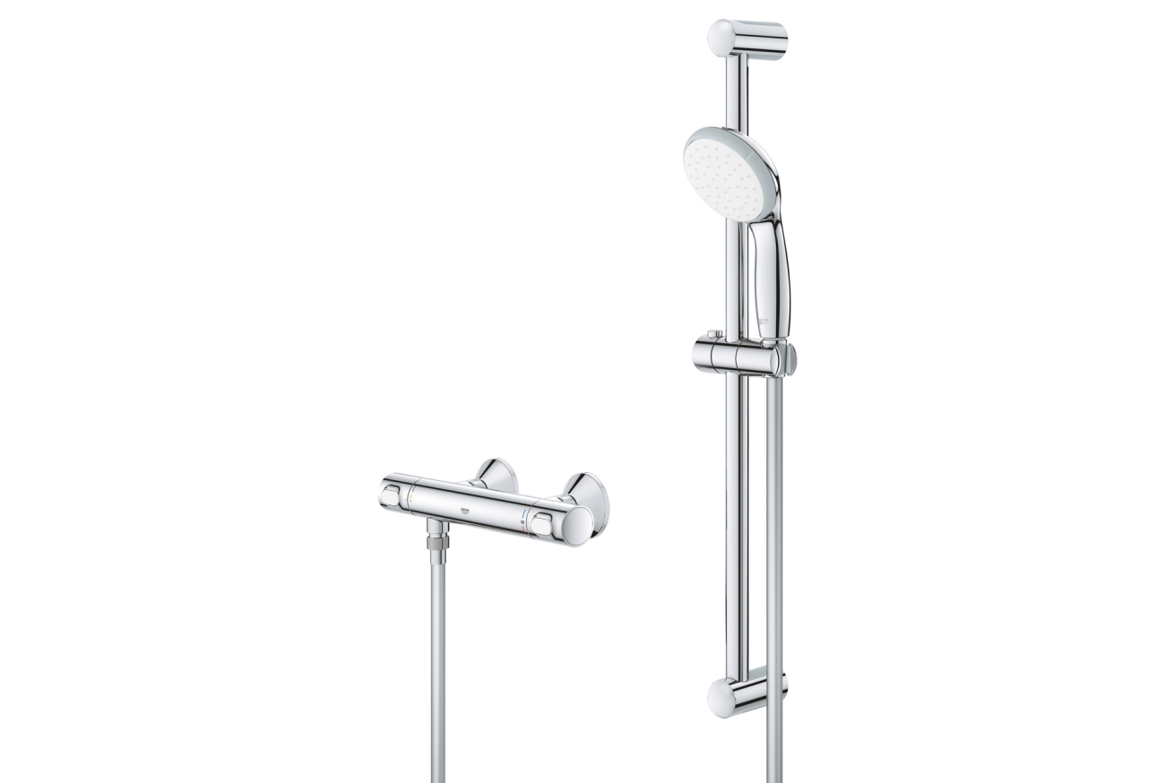 Термостат для душа GROHE Precision Flow QuickFix с душевым гарнитуром, хром (34841000)