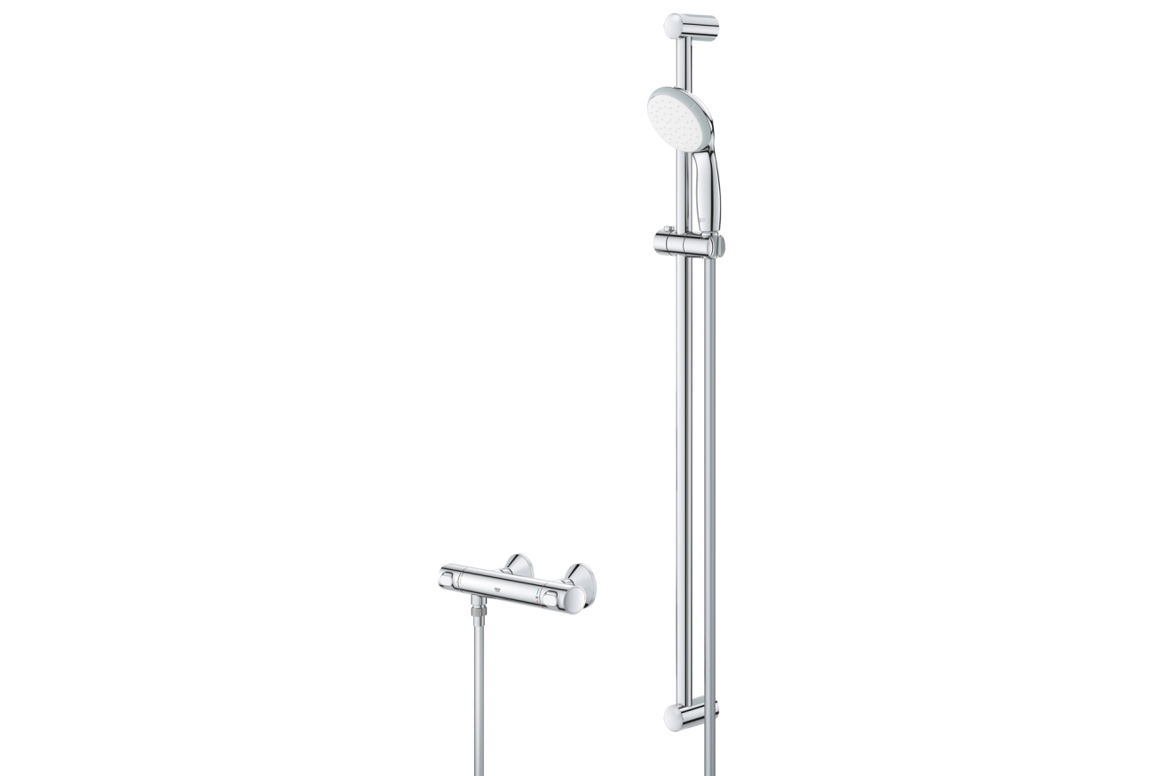 Термостат для душа GROHE Precision Flow QuickFix с душевым гарнитуром, хром (34842000)