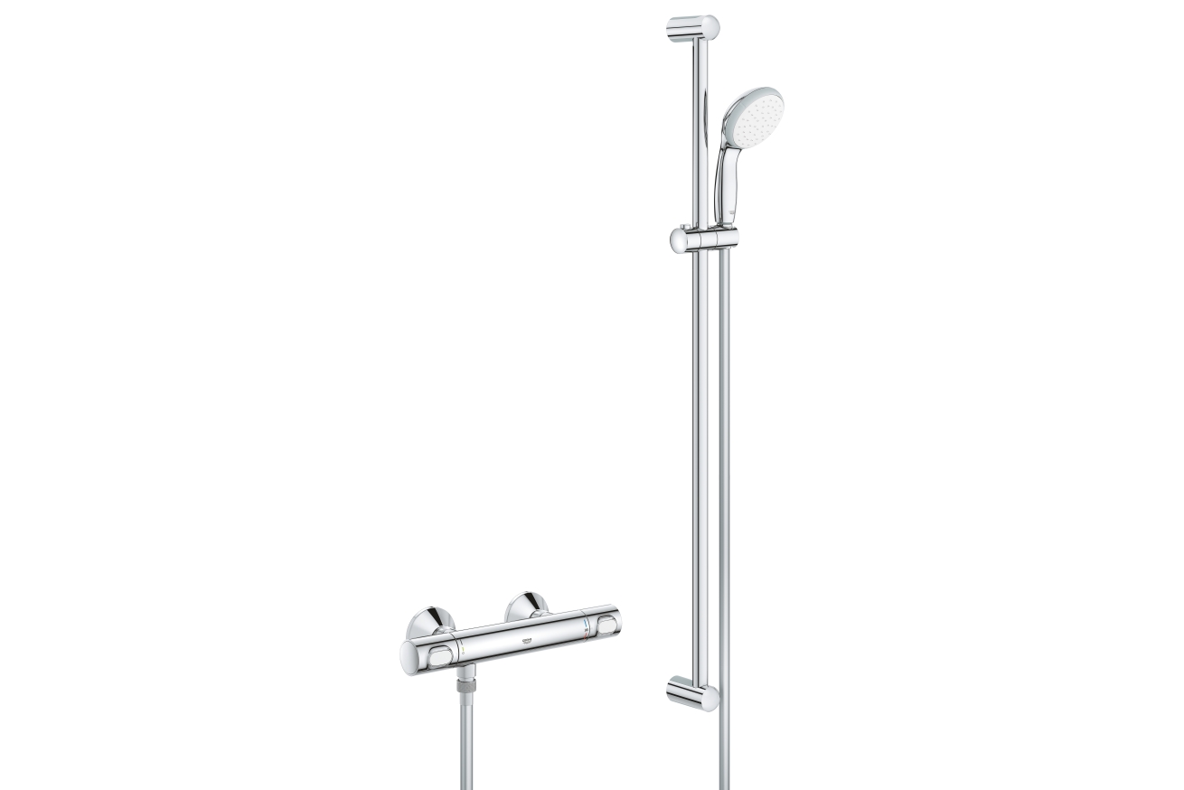 Термостат для душа GROHE Precision Flow QuickFix с душевым гарнитуром, хром (34842000)