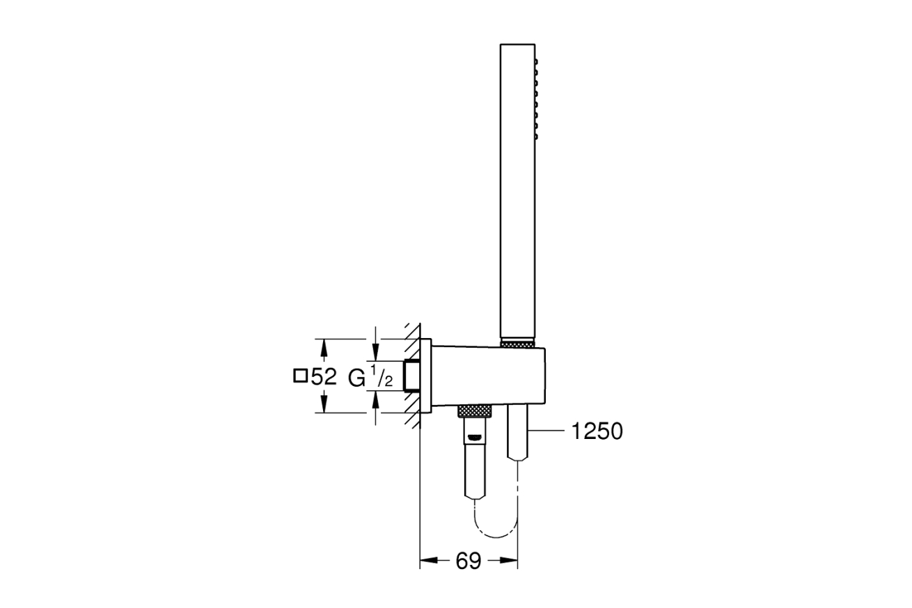 Душевая система GROHE Tempesta 250 Cube с термостатом для душа, хром (NSB0165)