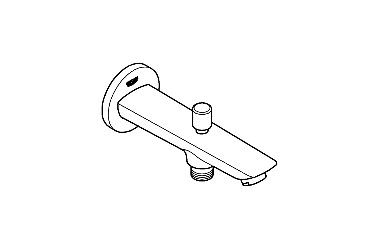 Излив для ванны GROHE BauCosmopolitan с переключателем ванна/душ, хром (13425001)