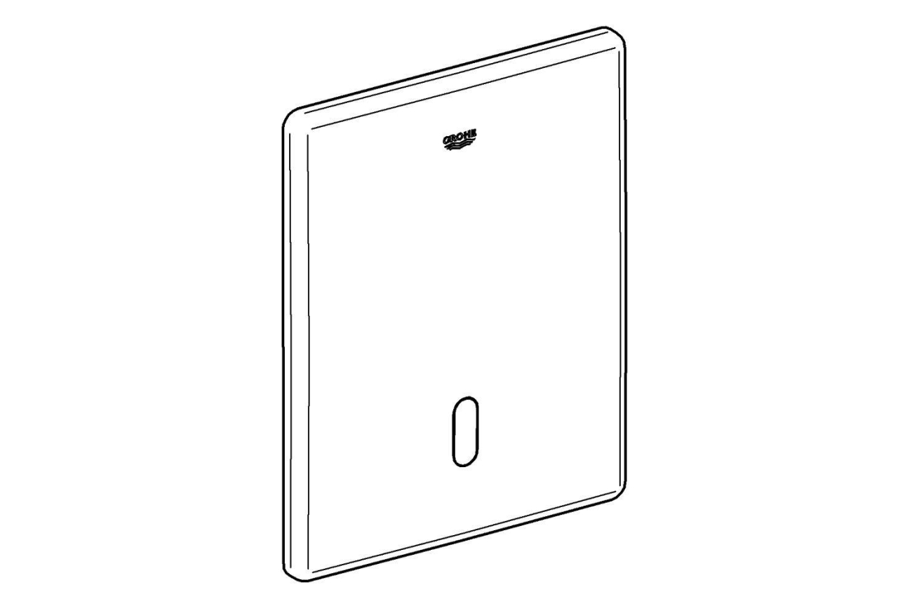 Панель смыва для унитаза GROHE Tectron Skate, 1 режим, нержавеющая сталь (38698SD1)