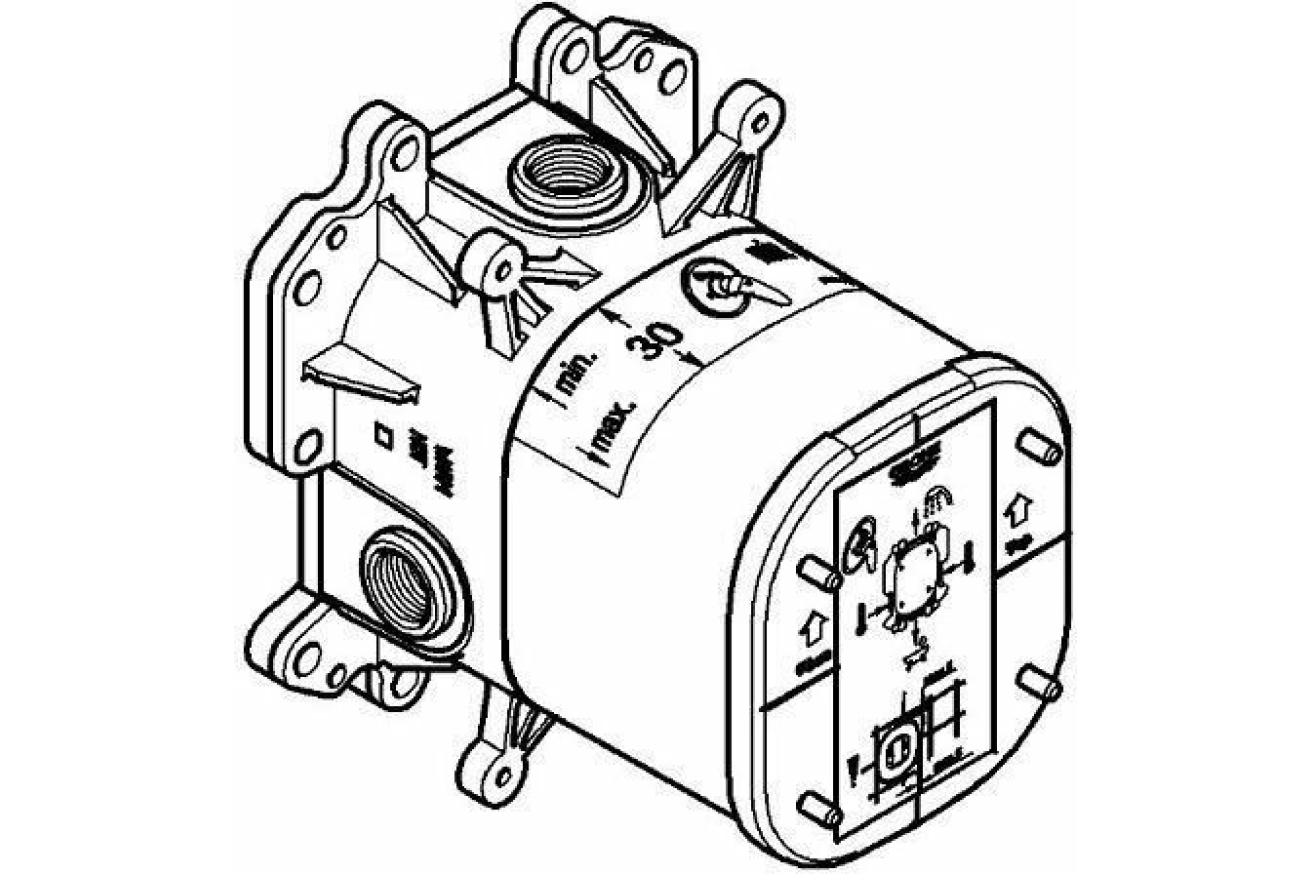 Встраиваемая часть однорычажного смесителя для ванны GROHE Rapido E (35501000)