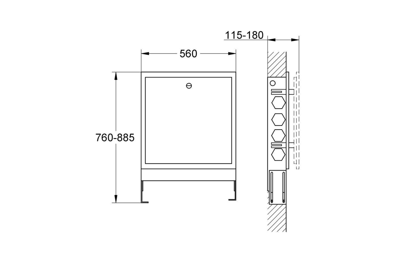 Монтажный ящик для систем GROHE F-digital deluxe (36367000)