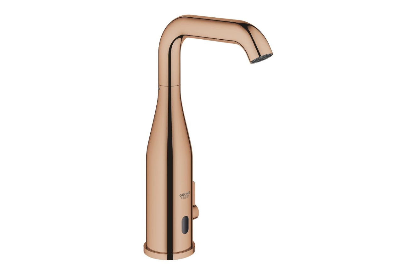 Смеситель для раковины GROHE Essence E инфракрасный, с регулировкой температуры, питание от батареи 6V, теплый закат глянец (36445DA0)