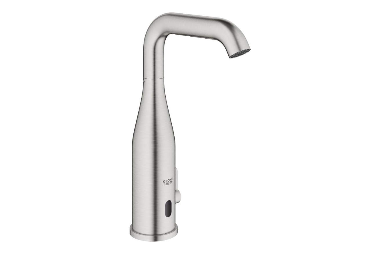 Смеситель для раковины GROHE Essence E инфракрасный, с регулировкой температуры, питание от батареи 6V, суперсталь (36445DC0)