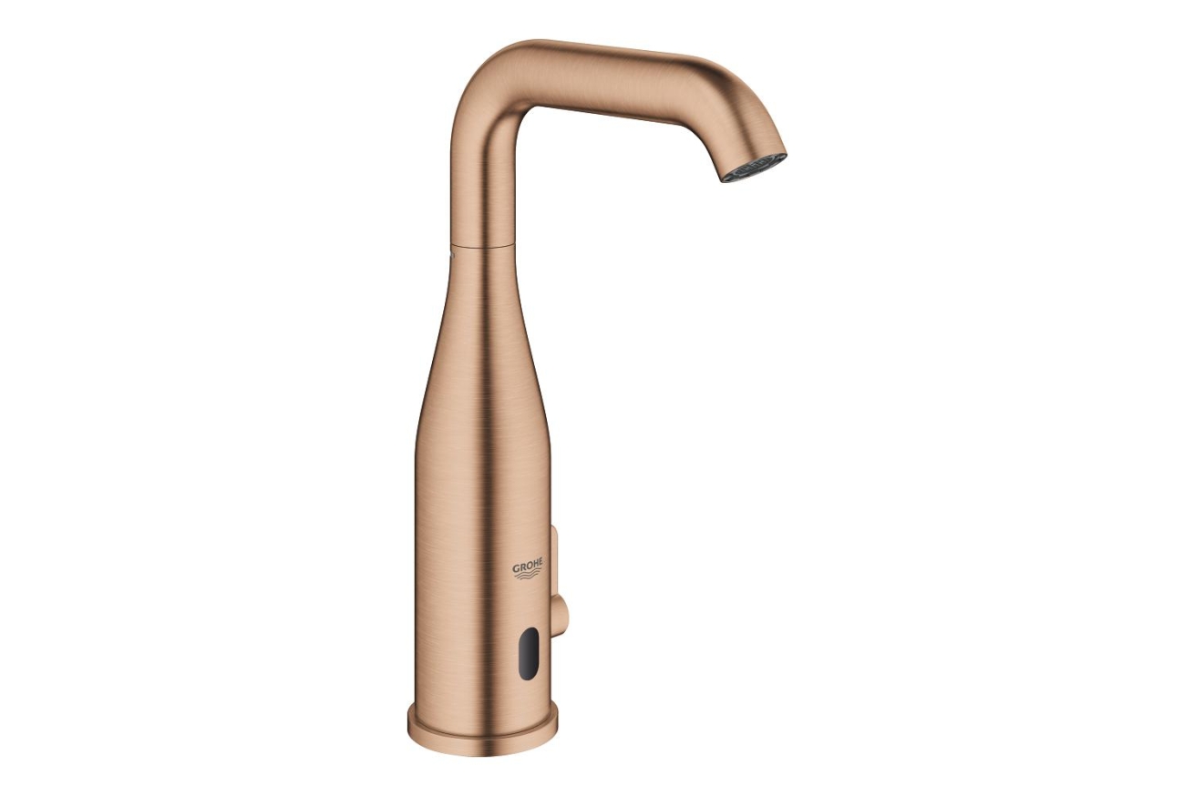 Смеситель для раковины GROHE Essence E инфракрасный, с регулировкой температуры, питание от батареи 6V, теплый закат матовый (36445DL0)