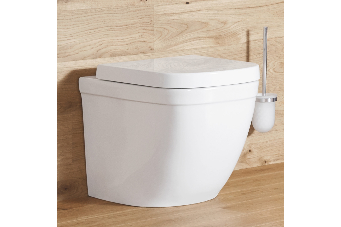 Унитаз напольный приставной безободковый GROHE Euro Ceramic (без сиденья), альпин-белый (39339000)