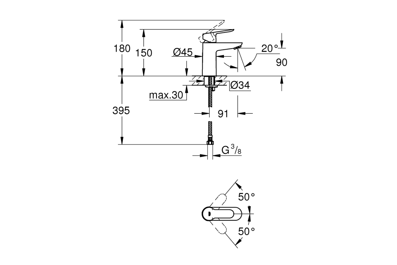 Готовый комплект для ванной комнаты GROHE BauEdge (NB0047)