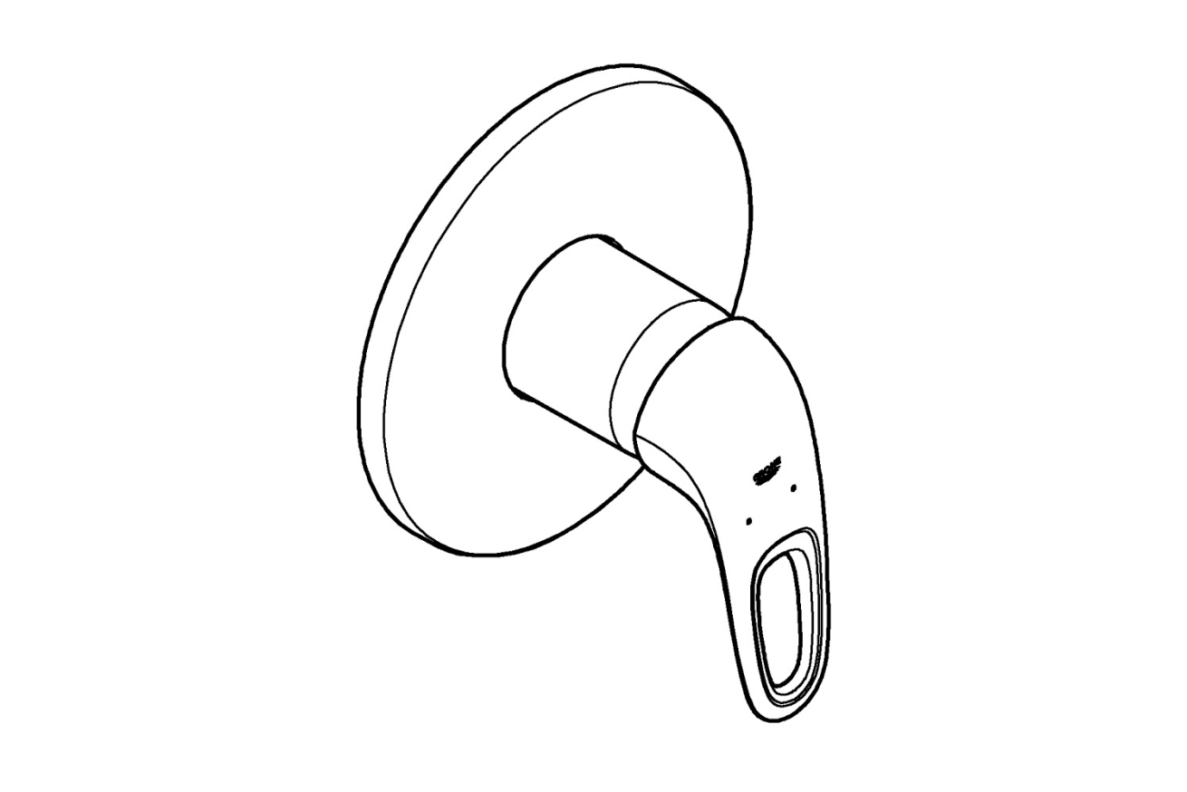 Внешняя часть смесителя для душа GROHE Eurostyle Solid, белая луна (24048LS3)