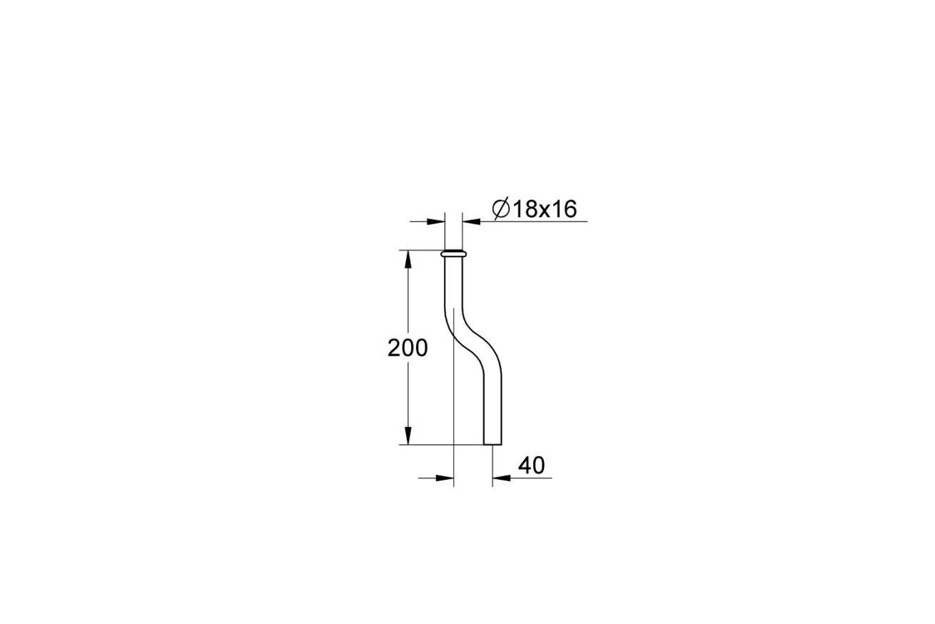 Сливная трубка для писсуара GROHE, хром (37039000)