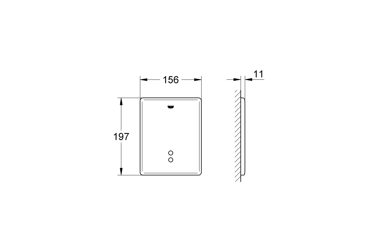 Панель смыва для писсуара GROHE Tectron Skate инфракрасная, питание от сети 230V, хром (37749000)