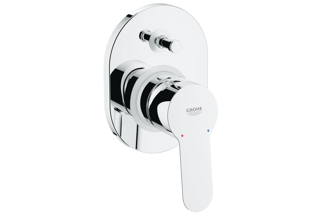Смеситель для ванны GROHE BauEdge в комплекте с монтажной частью, хром (29039000)