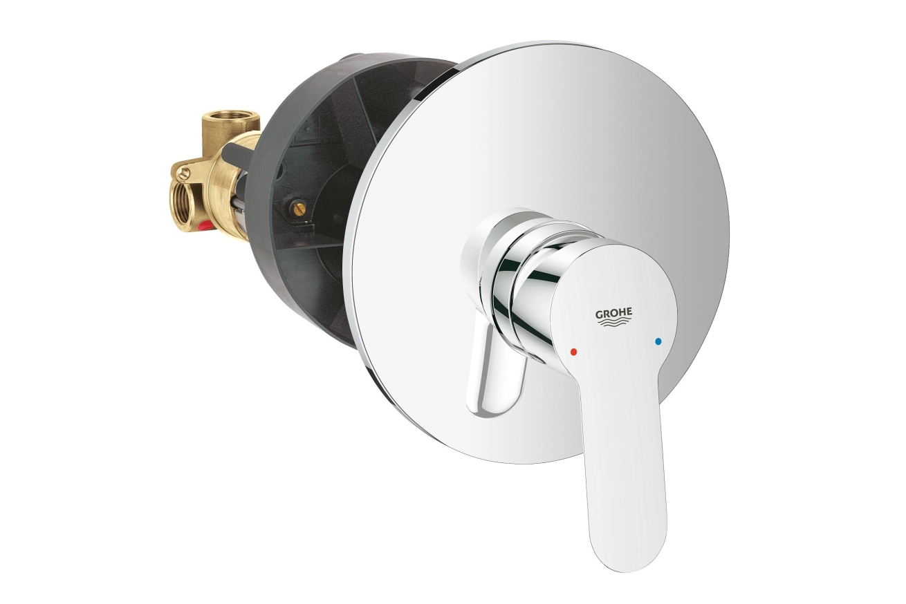 Смеситель для душа GROHE BauEdge в комплекте с монтажной частью, хром (29078000)