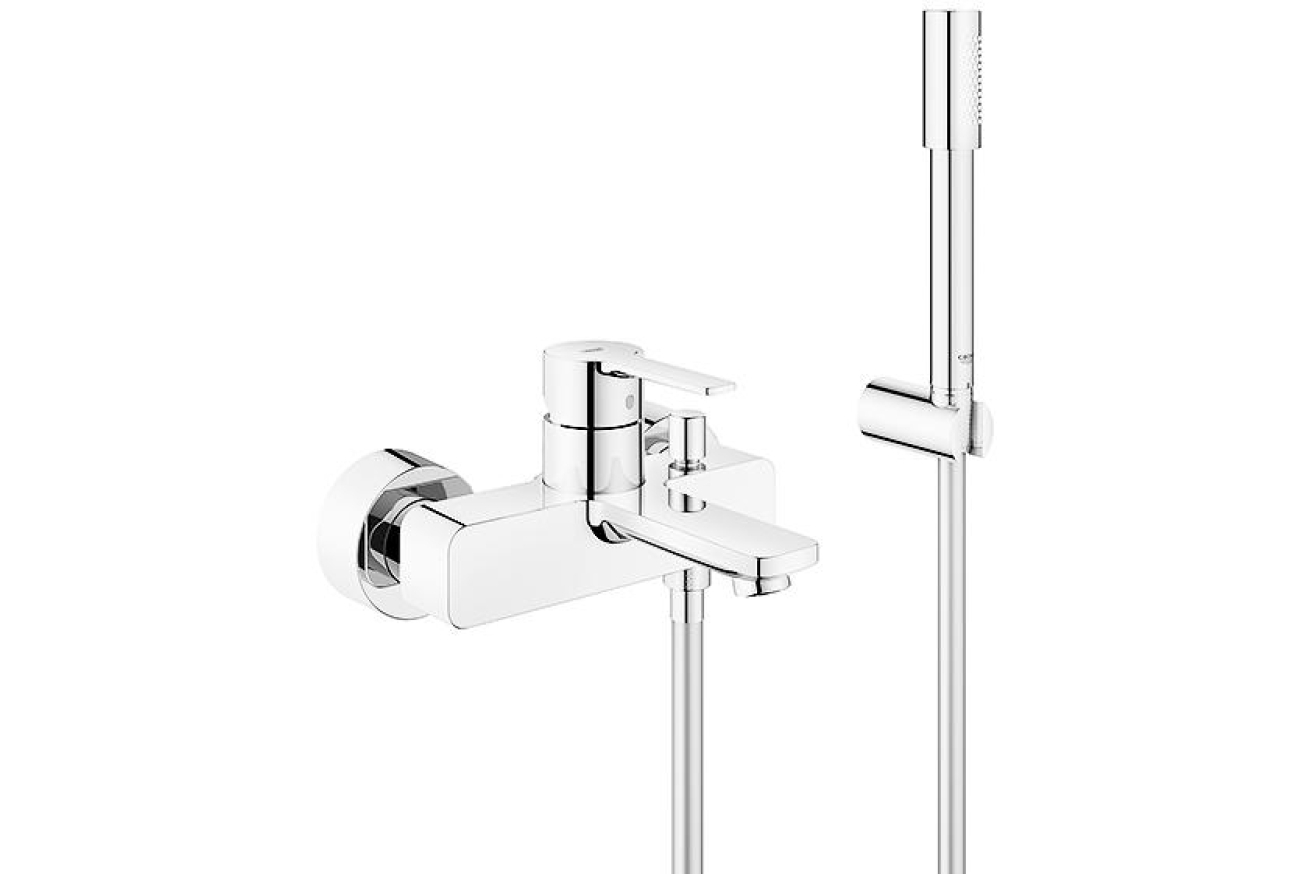 Смеситель для ванны GROHE Lineare с душевым гарнитуром, хром (33850001)