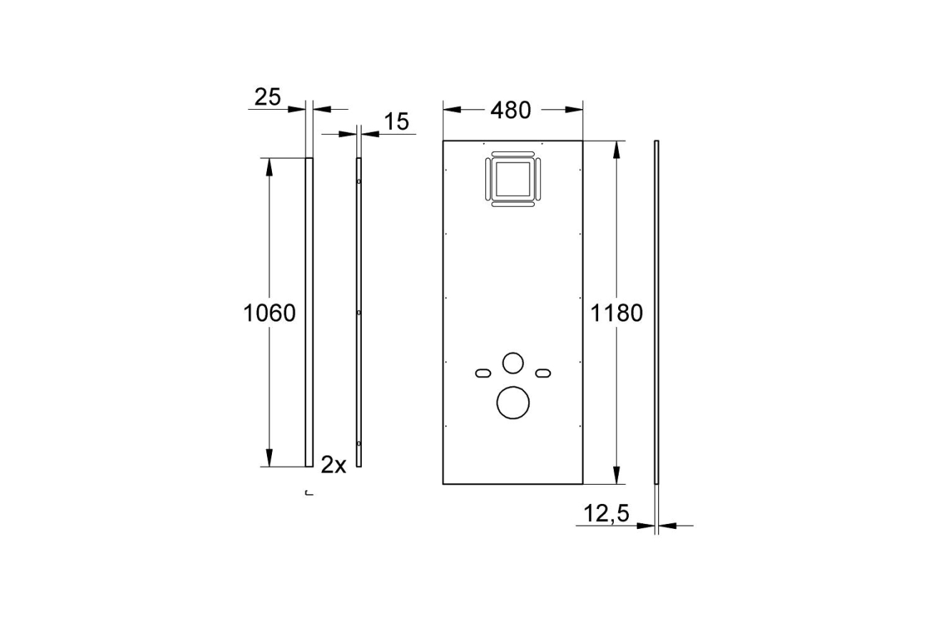 Облицовка инсталляции для унитаза GROHE Rapid SL 113 см (38636001)