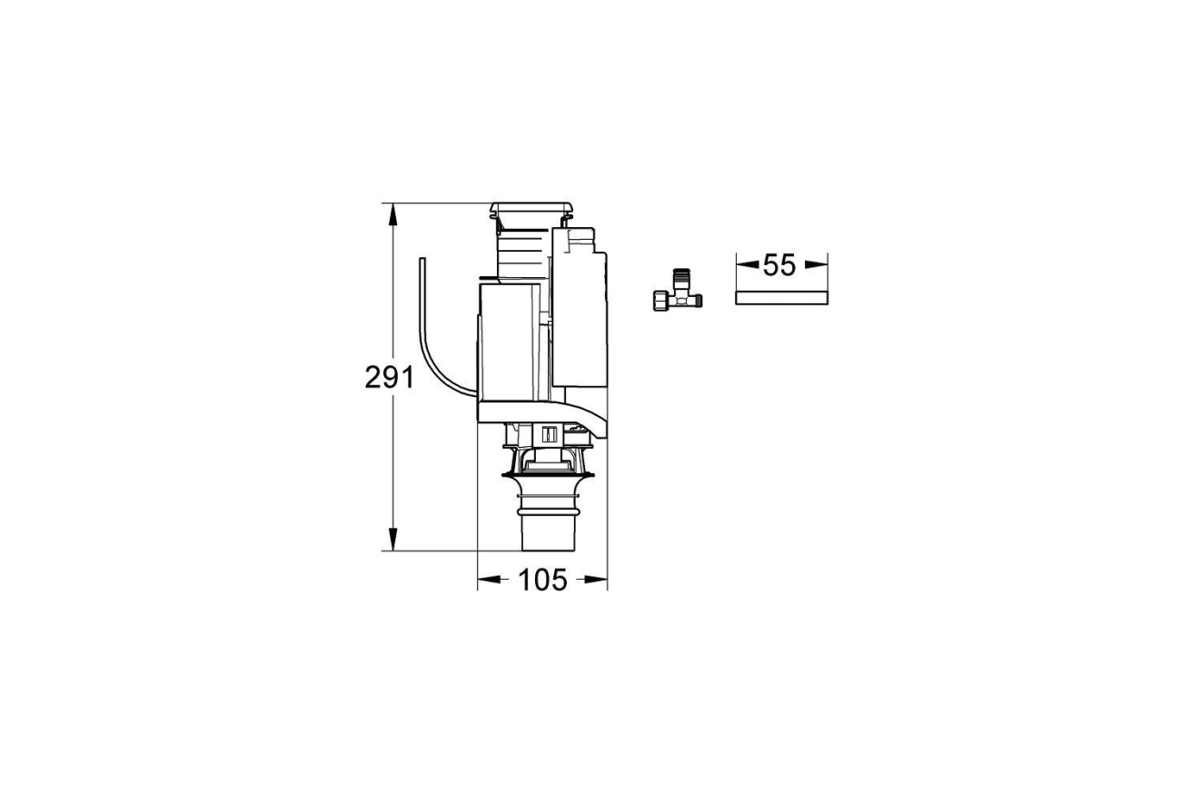 Смывной клапан GROHE (38735000)